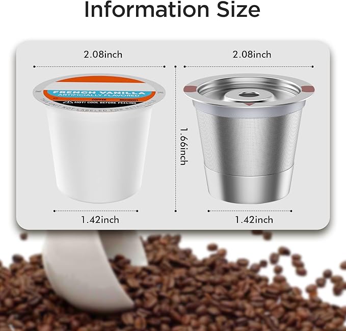 Reusable K Cups for Keurig Stainless Steel Refillable Coffee Pods - Metal K Cup Reusable Coffee Filter for Keurig 1.0 & 2.0 K-Classic K-Elite K-Express K-Mini, BPA Free Permanent Coffee Filter(3pack)