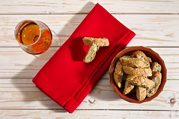 Cloth Napkins Set of 6, 100% Cotton Dinner Napkins for Everyday Use Reusable, Perfect as Christmas Thanksgiving Dining Kitchen Table Decoration (Red)