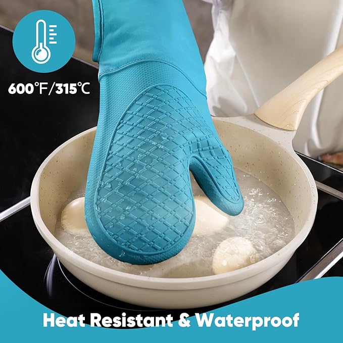 Silicone Oven Mitts Pot Holder Kitchen-Towels100% Cotton Dish Towels for Kitchen,Super Soft and Absorbent Kitchen Hand Towels/Tea Towels.Pot Holder,Oven Mitt Heat Resistant,Silicone Grip,Gift Set