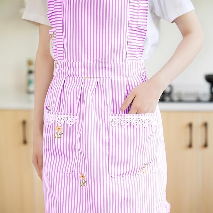 Funny Aprons for Women with Pockets, Kitchen Cooking Grilling Bbq Cute Chef Apron, Mothers Day Birthday Gifts for Women