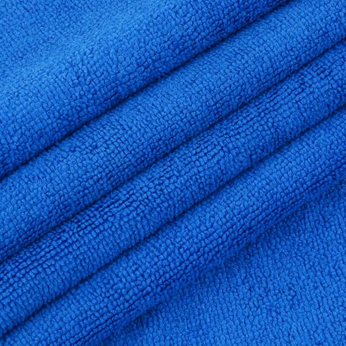 SINLAND Microfiber Dish Cloth for Washing Dishes Dish Rags Best Kitchen Cloths Cleaning Cloths Poly Scour Side 12Inchx12Inch 20Pack, Dark Blue