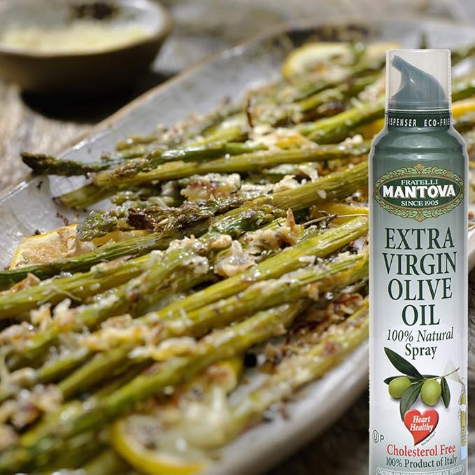 Mantova Extra Virgin Olive Oil Spray 8.5 oz. Spray Bottle - Manage Oil Amount - Great For Salads & Cooking, (Pack of 2)