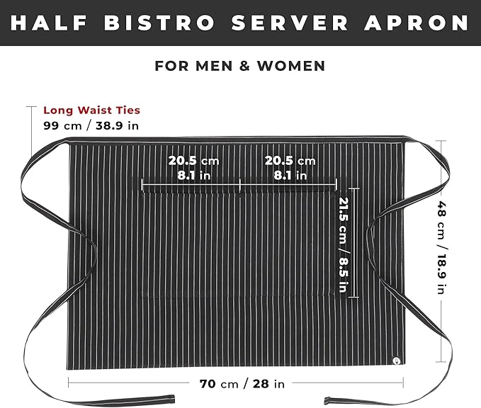 Chef Works Unisex Half Bistro Server Apron