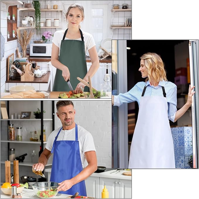 Gotega Waterproof Rubber Vinyl Apron Adjustable Dishwasher Apron - Apron for Women Men Heavy Duty Work Apron