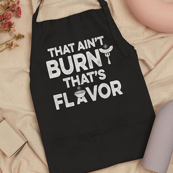 SANDJEST Men's Aprons with Pockets - Funny Aprons for Men BBQ, Kitchen, Cooking - Gifts for Birthday, Birthday