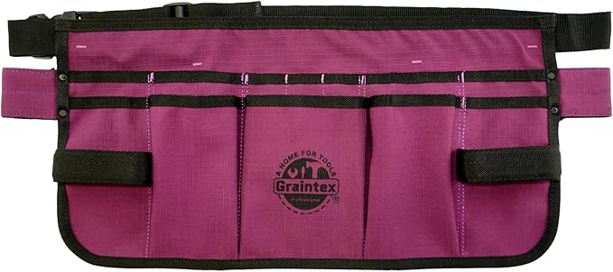 Graintex Heavy-Duty Ripstop Canvas Tool Apron – 12 Pockets, Adjustable Belt, Reinforced Stitching – Carpenter, Gardener, and DIY Utility Waist Apron