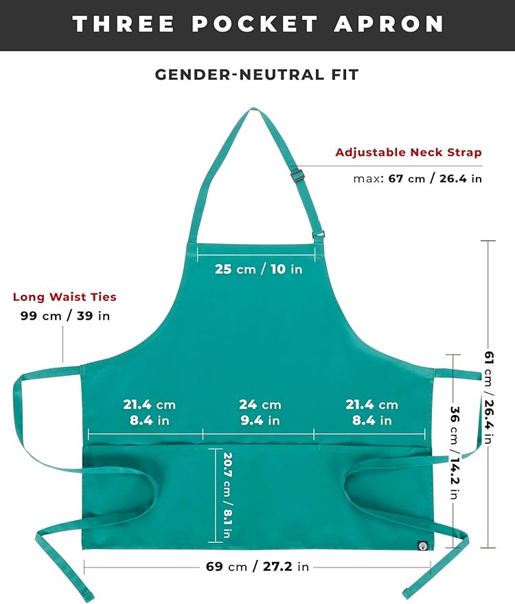 Chef Works Unisex Three Pocket Apron