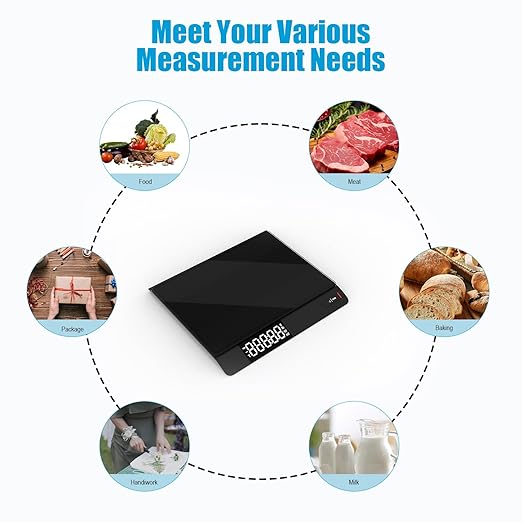 UNIWEIGH Digital Postal Scale with Backlit LCD, 15kg Grams/Oz/Lb/ML, Tare Function, Auto-Off, Large Platform for Mailing, Cooking, and Small Packages