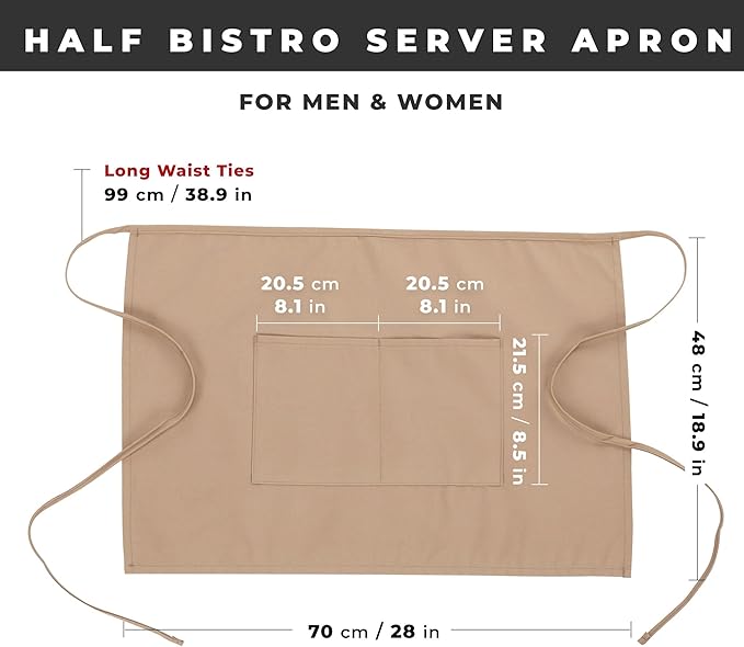 Chef Works Unisex Half Bistro Server Apron