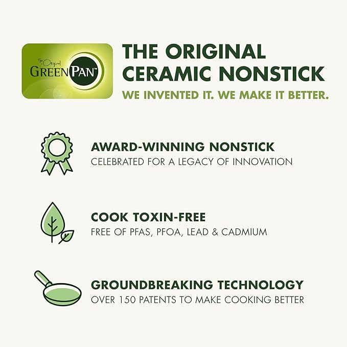 GreenPan Silicone Mixing Spatula, Scraping Baking Cooking Kitchen Utensil, Flexible Rubber Nonstick Cookware, Rigid Steel Core, Heat-Resistant, Anti-Slip Handle, BPA-Free, Dishwasher Safe, Red