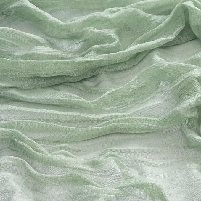DeZerlor 30 Pack Sage Green Cheesecloth Napkins Christmas Cloth Napkins Set of 30 Sage Holiday Dinner Napkins Bulk 21x21 Inches for Wedding Bridal Shower Baby Shower Xmas Parties