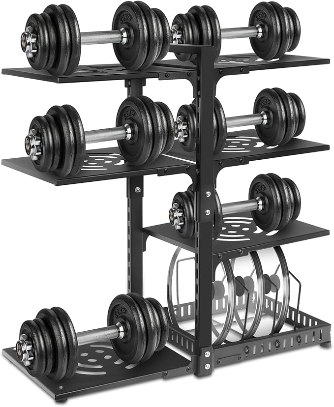 Pot Rack Organizers:CASONNIK 6+1-Tier Adjustable Heavy Duty Pan Organizer for Cabinet ,Multiple Use Modes,Pot Rack & Pan Rack for Kitchen Counter and Cabinet
