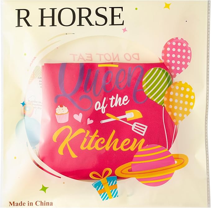 R HORSE 2Pcs Adults Kids Matching Apron Set Mommy and Me Adjustable Kitchen Apron with 2 Pockets Parent and Child Matching Gift for Mother's Day Women Daughter Cooking Baking Painting Training