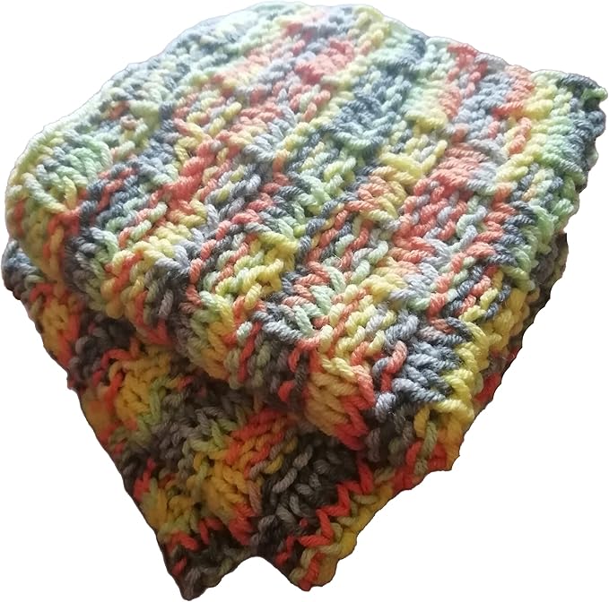 Reusable Dish Cloths Set 3 Cotton Colorful Bright Kitchen Washcloths Natural Very Absorbent Clean Flap Ecology Rags