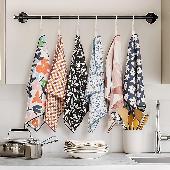 RECYCO Waffle Kitchen Towel Set of 2 - Quick Dry Microfiber Sustainable Dish Towels - Ultra Absorbent Reusable Cleaning Tea Towels - Lightweight Hand Towels,16”x 28”, Terracotta