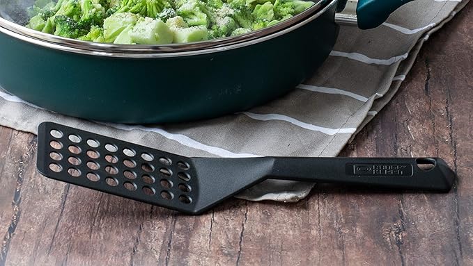 Range Kleen 9011 Black Slotted Nonstick Spatula Turner 2-Pack