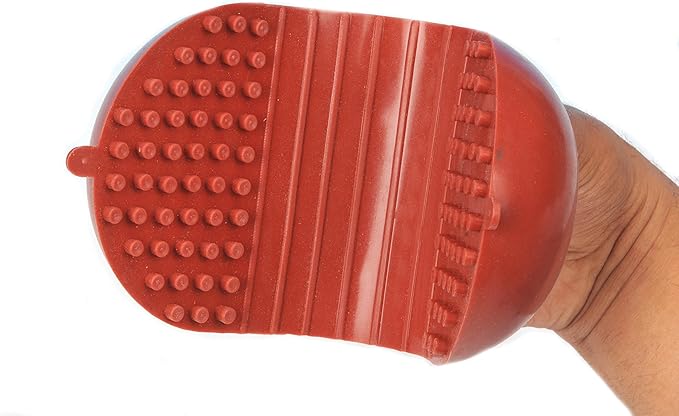 EISCO - Red Silicone Rubber Glove Hand Protector, Heat & Cold Resistant, Textured Grip, Fits All Hand Sizes, 7" x 3.75", Lab Safety Mitt for Handling Hot Flasks, Bottles & Beakers, 482°F (250°C)