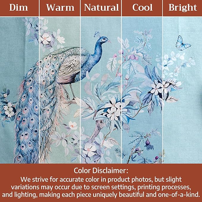 Maison d' Hermine Napkin 100% Combed Cotton Premium Set of 4 Decorative Washable Table Cloth Napkins for Dining, Home, Wedding, Banquet, Peacock Utopia - Pastel Turquoise (20”x20”)
