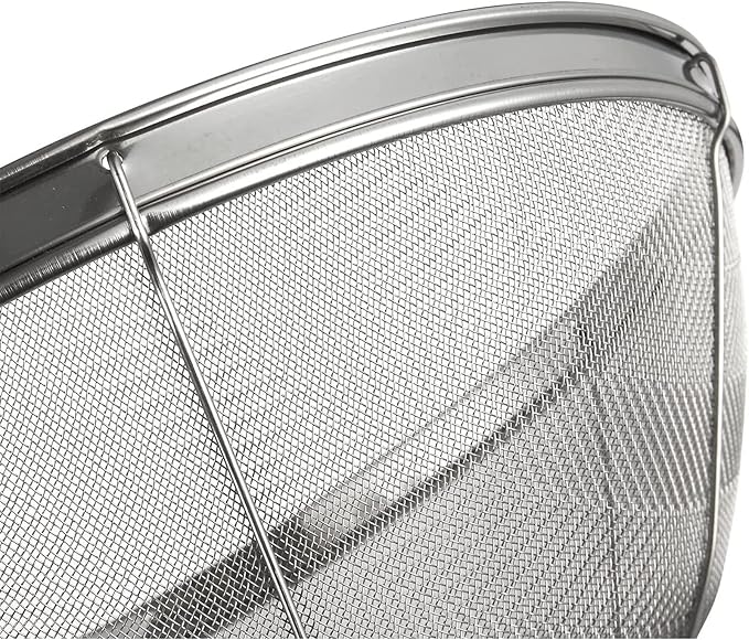 Juvale Stainless Steel Fine Mesh Strainer - Durable Rust-Resistant Mesh Colander - Ergonomic Handle Rice Colander - Ultra-Fine Flour Sifter - Dishwasher Safe with Stable Design - 11 in x 4 in, Silver