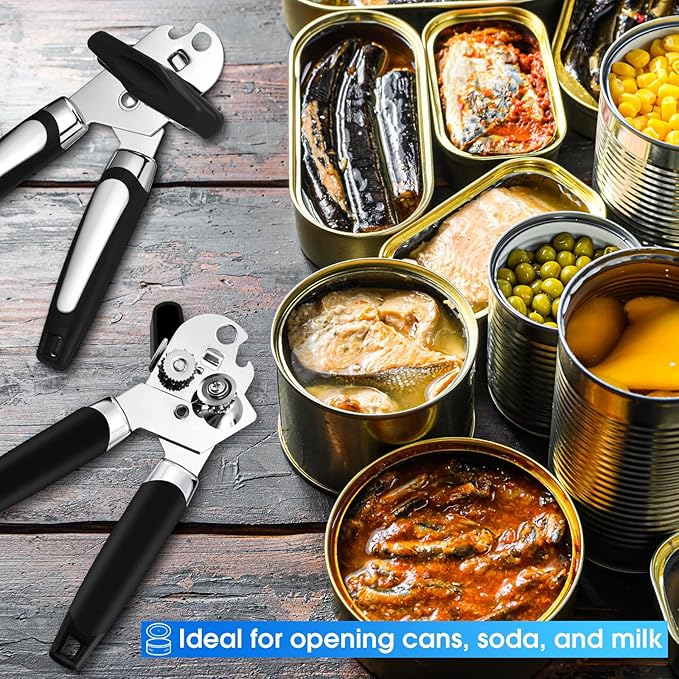 Gisafai 20 Pcs Manual Can Opener with Sharp Blade Smooth Edge Multifunctional Kitchen Gadget Handheld Openers Oversized Handheld Knob Can and Bottle Animals