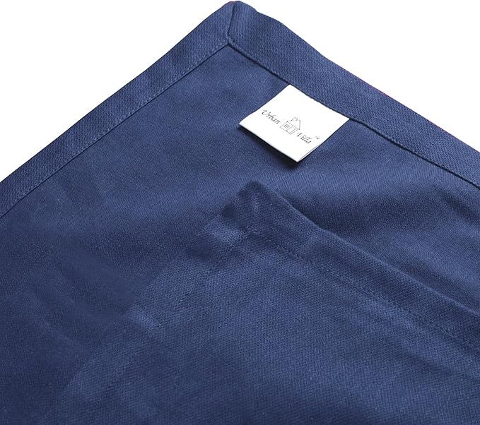 Urban Villa Kitchen Towels 100% Cotton Dish Towels for Kitchen(Set of 6) 20”x30” Dish Cloths Highly Absorbent Kitchen Linen Set with Hanging Loop Perfect for Drying Dishes Cleaning Hand Towels - Blue