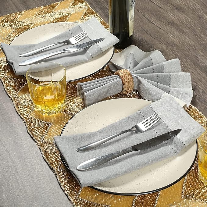 Homidate Cloth Dinner Napkins – Machine Washable Reusable Fabric Napkins for Weddings, Parties & Table Decorations