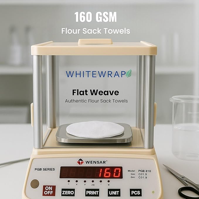 Flour Sack Towels| Tea Towel for Crafts| Kitchen Dish Cotton Blank Towel for Embroidery|Baking Bread Proofing Linen Cover| Super Absorbent Quick Dry| 6 Pack 18"x28" White