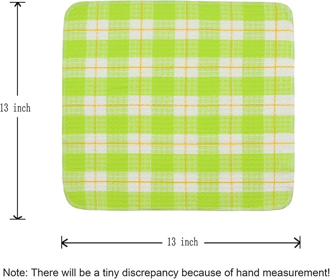Mia'sDream Cotton Rags Terry Dish Cloths Dish Rags for Cleaning, Absorbent Cleaning Rags Lint Free Cleaning Cloths Pack of 8, 13inch x 13inch Multi Colors