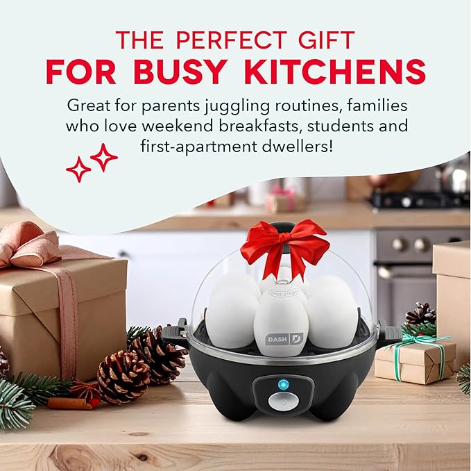Dash Rapid Egg Cooker - Boiler, Poacher & Steamer - Includes Measuring & Recipe Guide - Dishwasher Safe - BPA Free - Holds 7 Eggs, Lavender