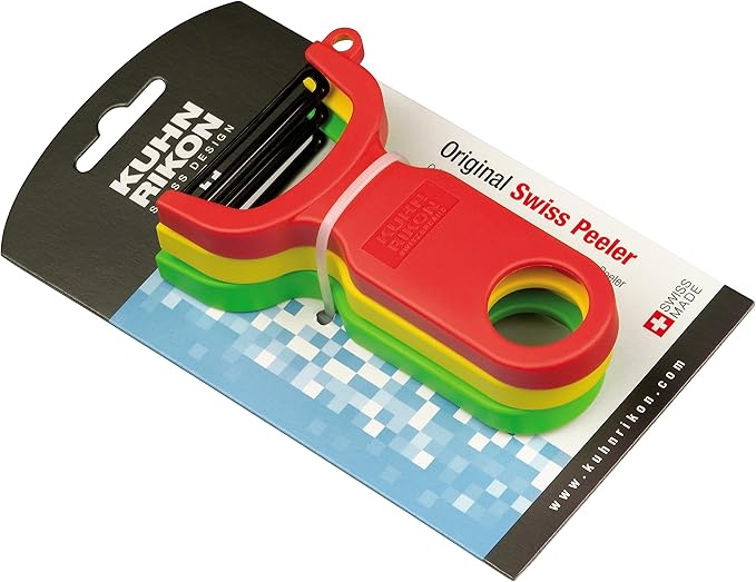 Kuhn Rikon Original Swiss Peeler 3-Pack Red/Green/Yellow