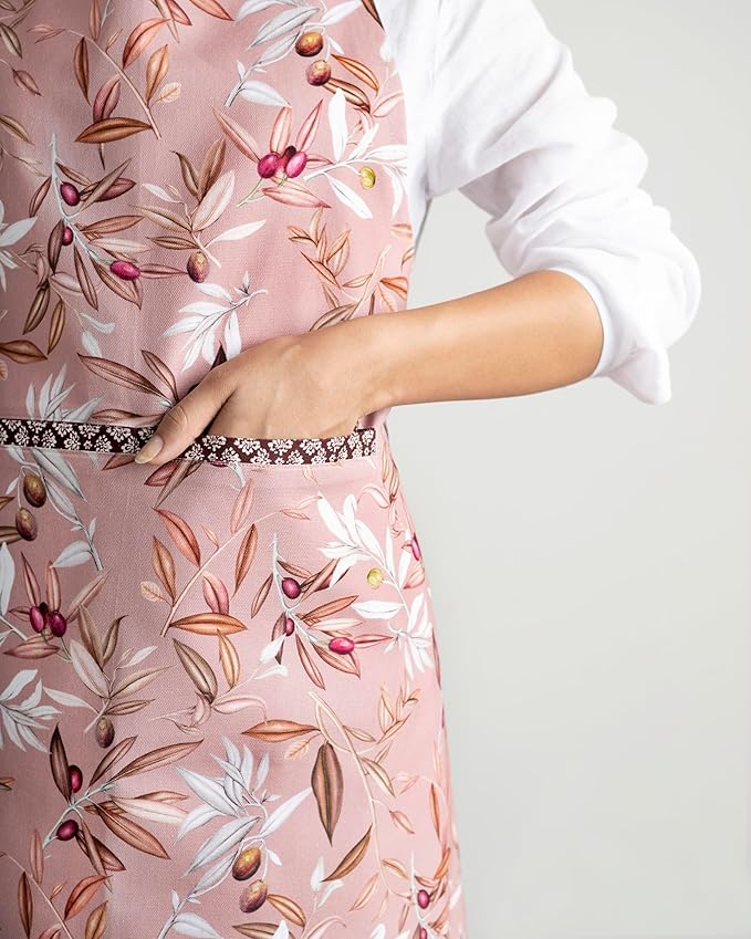 Maison d' Hermine 100% Cotton Apron for women with Pocket Kitchen Chef Apron for Men Cooking Mothers Day Gifts