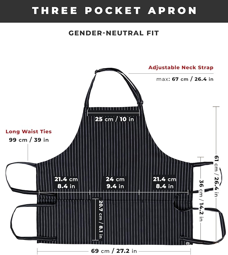 Chef Works Unisex Three Pocket Apron