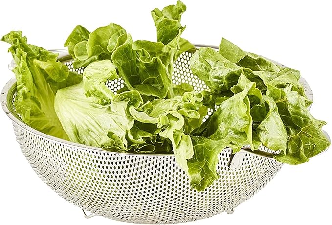 3-Piece Stainless Steel Mesh Micro-Perforated Strainer Colander Set (1-Quart, 2.5-Quart and 4.5-Quart)