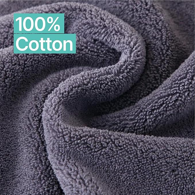 20 Pack Kitchen Towels and Dishcloths Sets, 12 X 12 Inches, Absorbent Dish Towels for Kitchen, Microfiber Cleaning Cloth, Dish Cloths for Washing Dishes (Dark Gray)