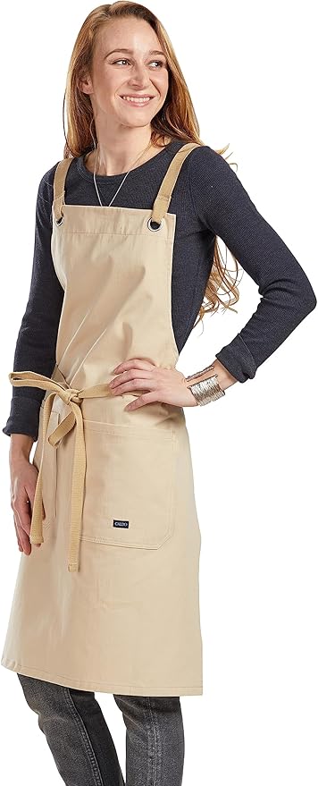 Caldo Crossback Kitchen Apron for Cooking (Bone)