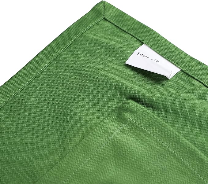 Urban Villa Kitchen Towels 100% Cotton Dish Towels for Kitchen(Set of 6)20”x30” Dish Cloths Highly Absorbent Kitchen Linen Set with Hanging Loop Perfect for Drying Dishes Cleaning Hand Towels – Green
