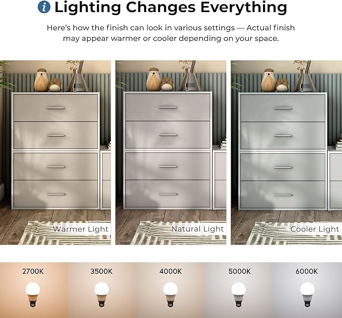 Homes: Inside + Out Apexa 2-Drawer Wooden Stackable Storage Drawers, Small Food Pantry Cabinet, Cajonera De Madera, Underbed Drawer Dorm Teen Room Decor & Bedroom, Home Office, Kitchen, Taupe Grey