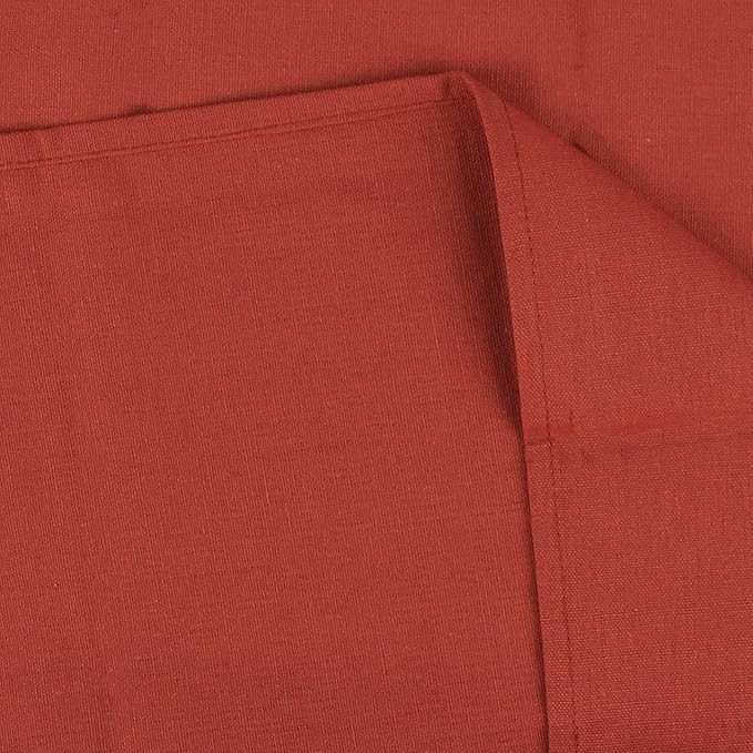 Solid Color Cotton Blended Dinner Cloth Napkins - Set of 12 (17 x 17 inches) - for Christmas Thanksgiving Fall Use (Cinnamon)