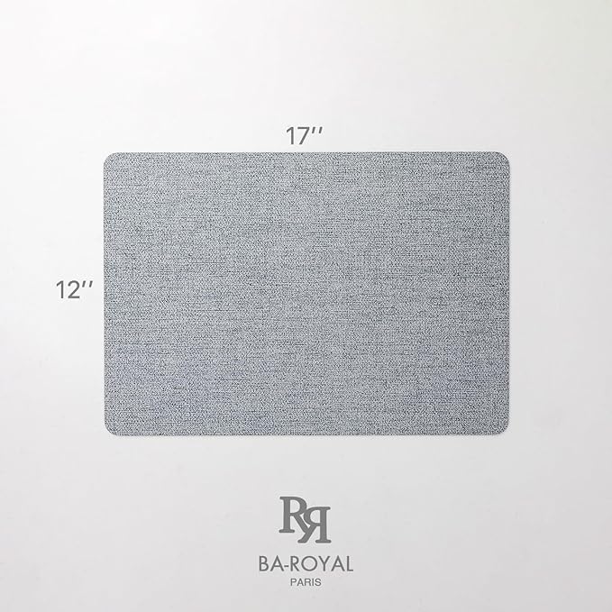 Faux Leather Placemats Set of 8 Vinyl Washable Wipeable Table Mats for Kitchen Dining Table Heat Resistant Waterproof Modern Indoor/Outdoor Placemats Non-Slip Easy Clean Place Mats (Stargaze)
