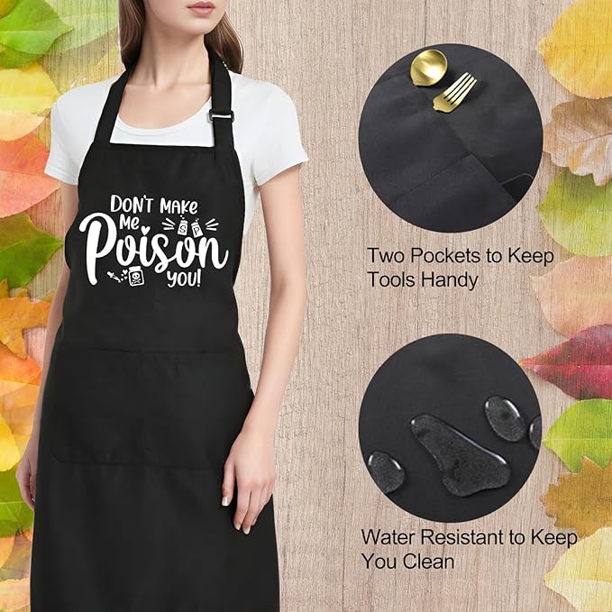 Funny Cooking Aprons for Women with Pockets, Kitchen Chef Aprons for Bakers, Birthday Gifts for Mom Wife Friends
