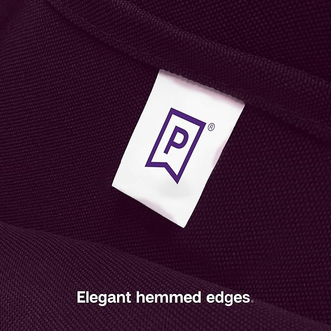 Gee Di Moda Cloth Napkins - 17 x 17 Inch Eggplant Dinner Napkins - Set of 12 Soft & Absorbent Washable Fabric Cloth Table Napkins with Hemmed Edges for Hotel Restaurant, Holiday Parties & Wedding