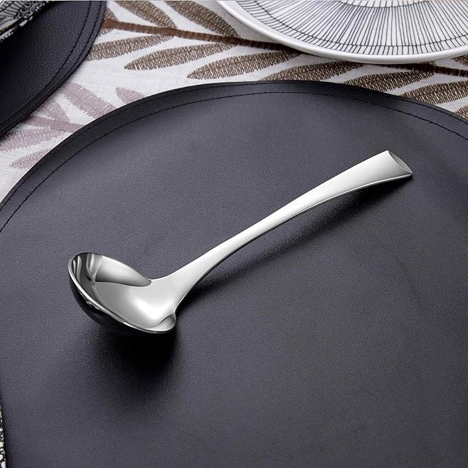 KEAWELL Austin Gravy Ladle, 18/10 Stainless Steel, 7.6 inch, Silver, Dishwasher Safe (2)