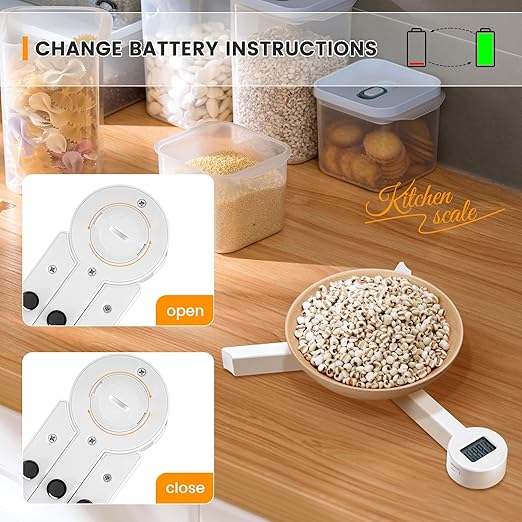 Folding Food Scale,Digital Kitchen Scale,Highly Accurate Compact Small Scale with LCD Display,Portable Food Scale Multiple Units Supported, Travel Scale for Measuring Intake of Healthy