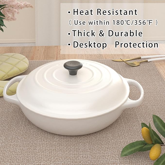 Set of 4,Soft Caddice Faux Linen 2 Side Place Mats Heat Resistant Dining Table Place Mats Kitchen Table Mats 12 x 18 Natural Linen