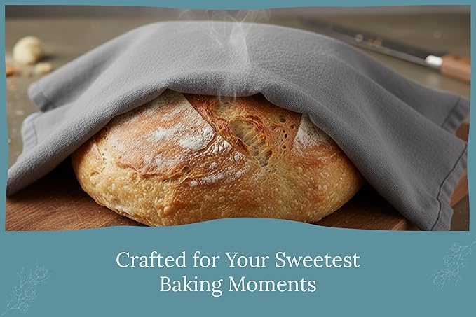 Gray Flour Sack Tea Towels - 100% Cotton, 5 Pack, 27"x27" Extra Large, Highly Absorbent Gray Dish Drying Towels - Lint-Free Baking Towels, Customizable and Versatile Kitchen Towels (5 Pack)