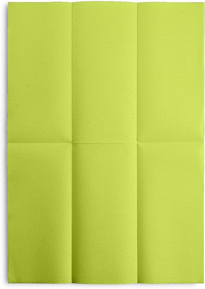 Linen-Feel Colored Paper Napkins - Decortive Cloth-Like Pastel Green Dinner Napkins - Soft And Absorbent. For Kitchen, Party, Wedding, Bathroom Or Any Occasion. (Pack of 100)