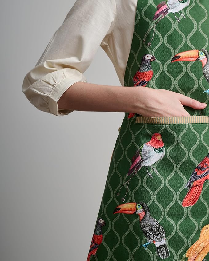 Maison d' Hermine 100% Cotton Apron for women with Pocket Kitchen Chef Apron for Men Cooking Mothers Day Gifts