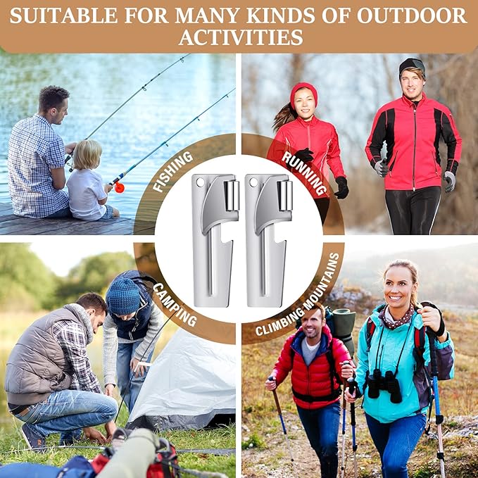 40 Pack P-38 Can Opener Manual Military Style Survival Kit Stainless Steel Camping Can Opener Portable Army Survival Kits Emergency Can Tool for Travel Camping