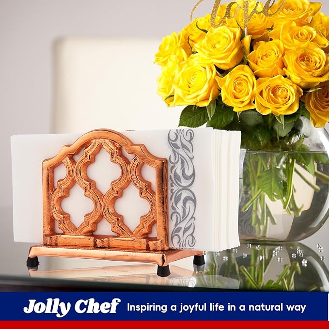 JOLLY CHEF 100 Disposable Hand Towels, Soft and Absorbent Linen Feel Dinner Napkin, Elegant Decorative Paper Guest Towels for Kitchen, Bathroom, Weddings, Parties, Silver and White