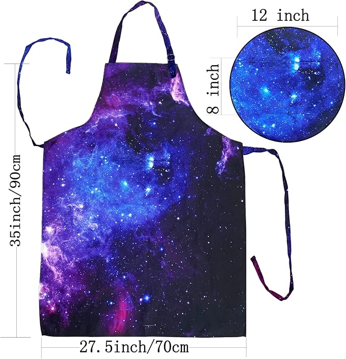 Sosolong Adjustable Waterproof Apron Bib Apron with 2 Pockets Cooking Kitchen Aprons for Women Men Chef